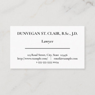 Humble Lawyer Business Card Visitenkarte