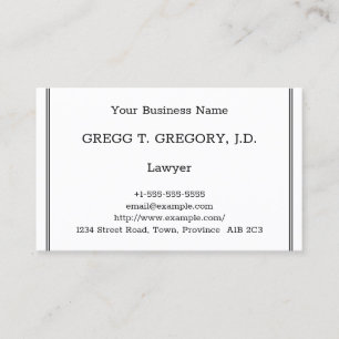 Humble Lawyer Business Card Visitenkarte