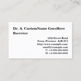Humble Legal Beruflich Business Card Visitenkarte