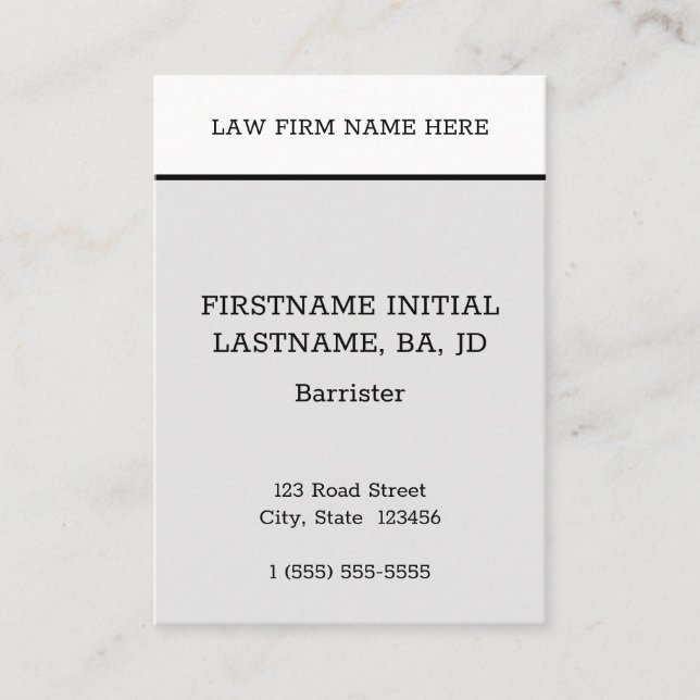 Humble, minimale Visitenkarte (Vorderseite)