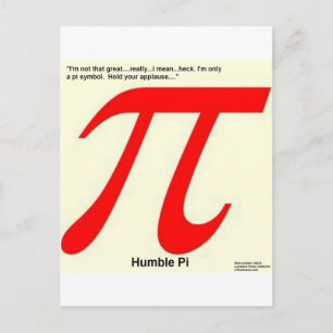 Humble Pi R Square Funny Postkarte
