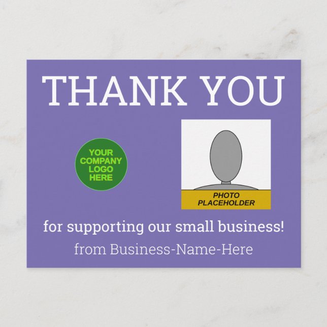 Humble Small Business "DANK YOU" Postcard Postkarte (Vorderseite)