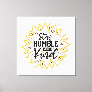 Humble und freundliche Sonnenblumen bleibe Leinwanddruck