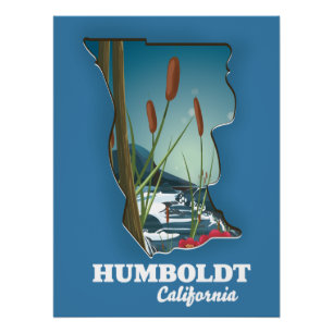 Humboldt-Kalifornien-Karte Poster