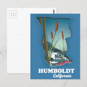 Humboldt-Kalifornien-Karte Postkarte