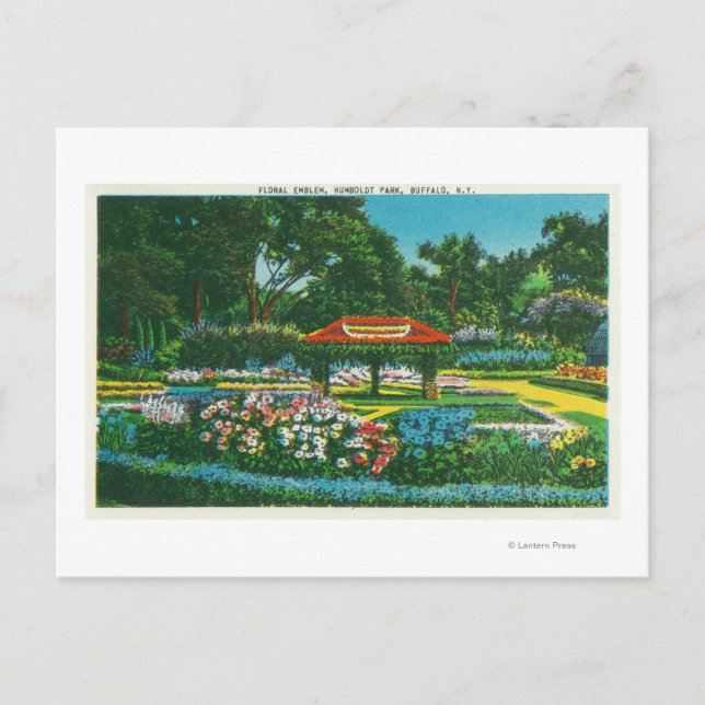 Humboldt Park Floral Emblem View Postkarte (Vorderseite)