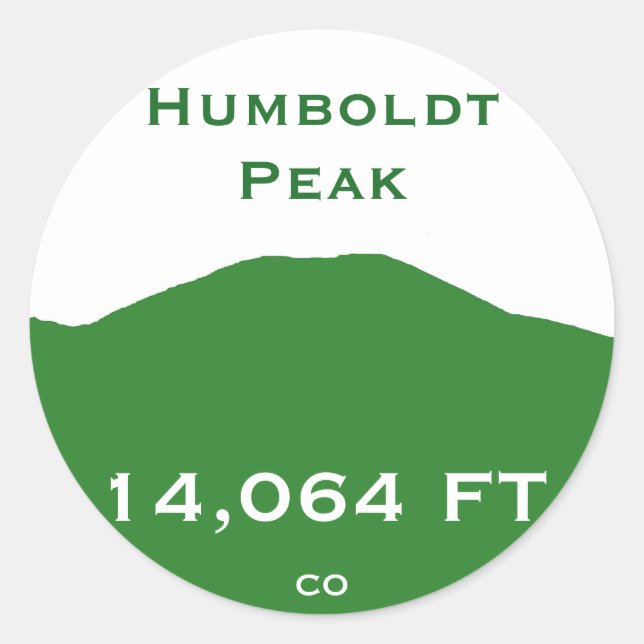 Humboldt Peak Runder Aufkleber (Vorderseite)