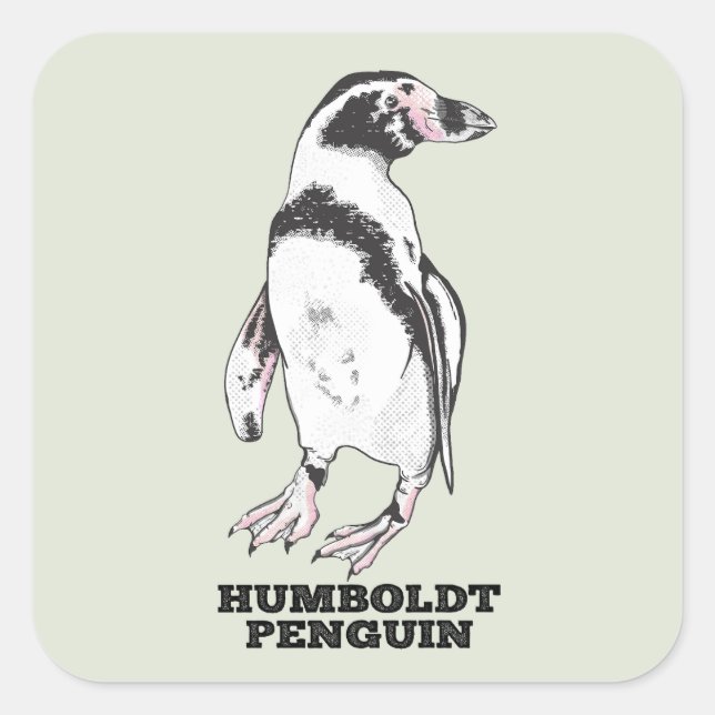 Humboldt-Pinguin Quadratischer Aufkleber (Vorderseite)