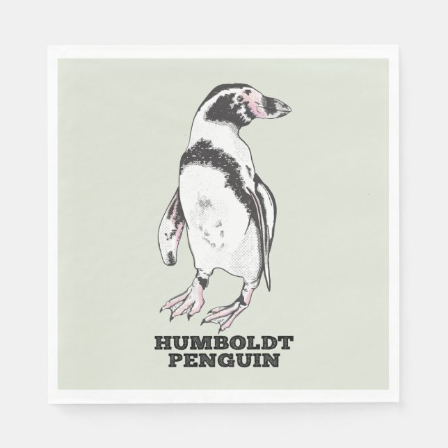 Humboldt-Pinguin Serviette (Vorderseite)