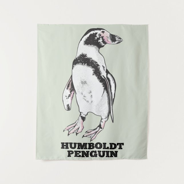 Humboldt-Pinguin Wandteppich (Vorderseite)