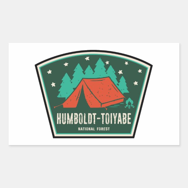 Humboldt-Toiyabe-Camping Rechteckiger Aufkleber (Vorderseite)