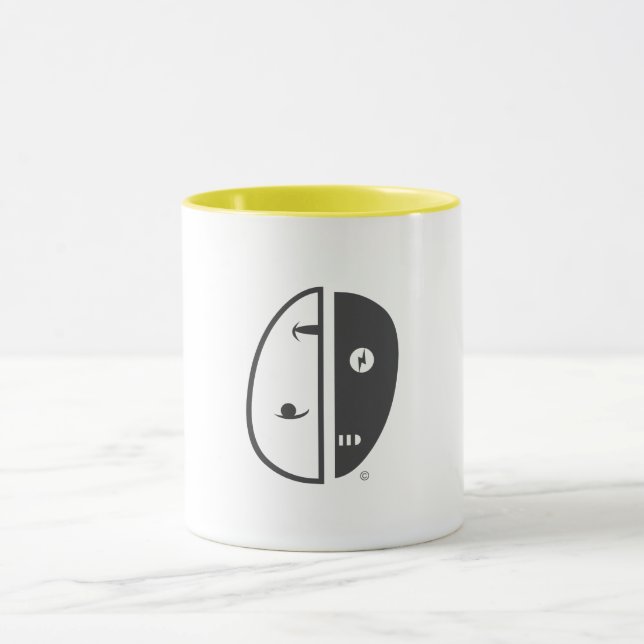 Humbot Glitch Logo Design. Tasse (Zentrum)