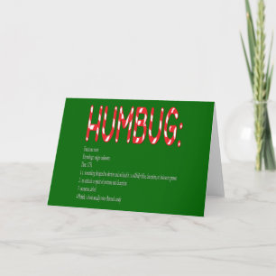 HUMBUG: definition Feiertagskarte