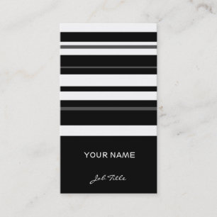 Humbug Stripe Visitenkarte schwarzes Portrait