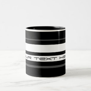 Humbug Stripe "Your Text" zweifarbige Tasse