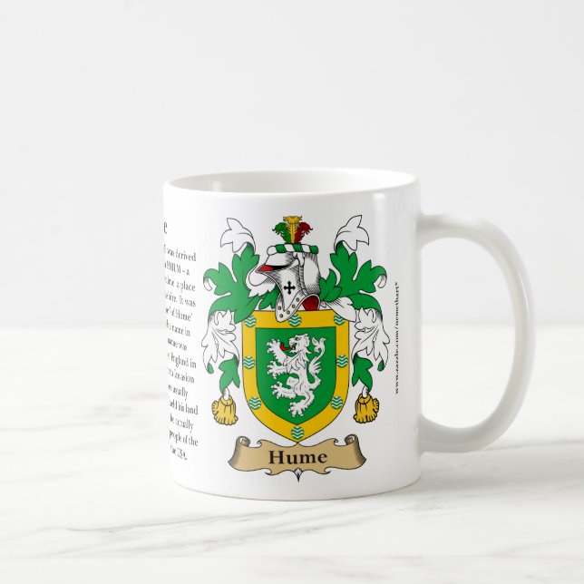 Hume, der Ursprung, die Bedeutung und das Wappen Kaffeetasse (Rechts)