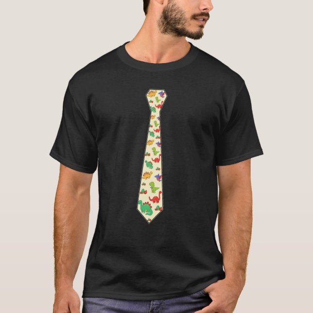 Humerous Necktie Party Dinosaur T-Shirt (Vorderseite)