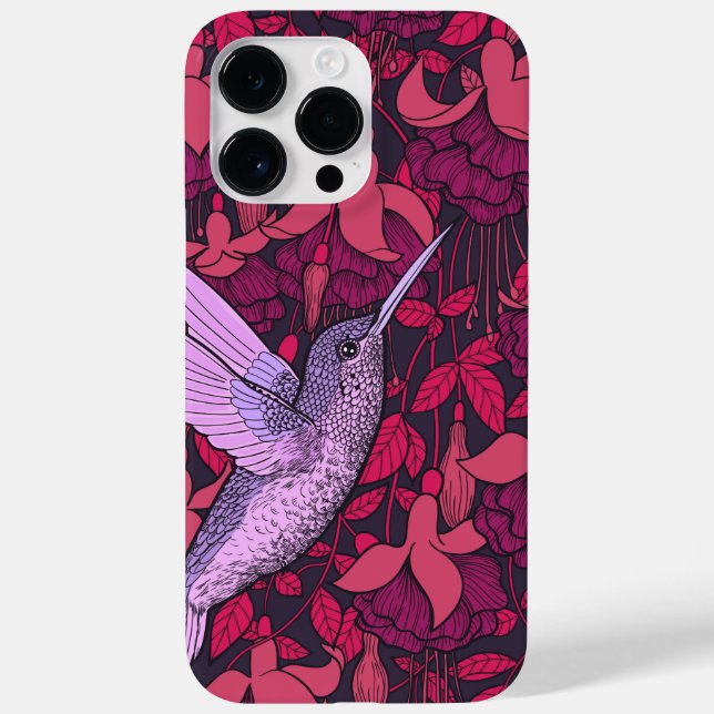 Humingvogel und Fuchsienviolett Case-Mate iPhone 14 Pro Max Hülle (Rückseite)