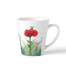 Hummel auf Red Zinnia Small Latte Tasse