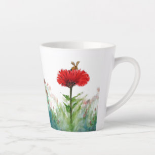 Hummel auf Red Zinnia Small Latte Tasse