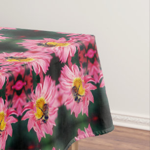 Hummel auf rosa Daisy Blume Abstrakt Tischdecke