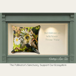 Hummel auf Wildblume Kissen