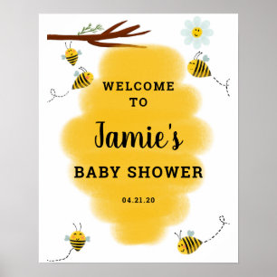 Hummel-Baby-Party Begrüßungsschild Poster