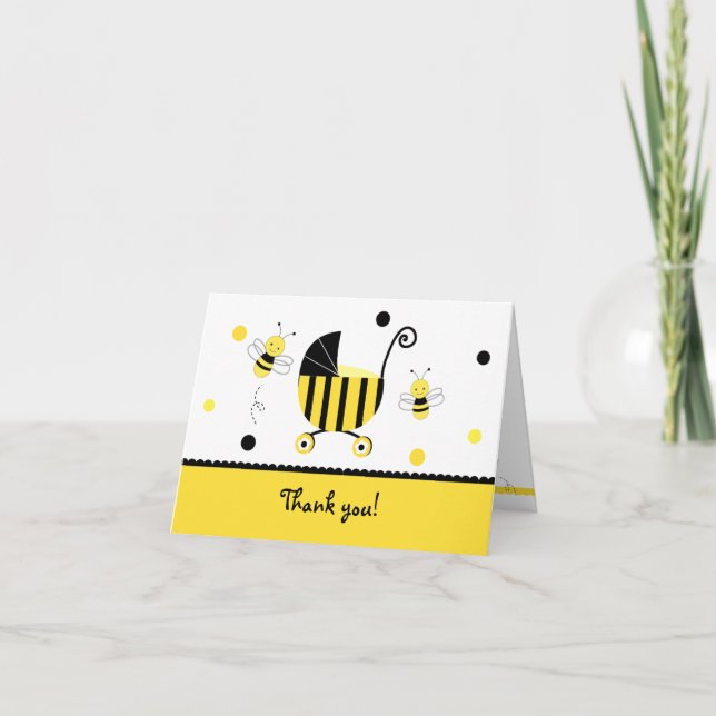 Hummel Bee Baby Dusche geklappt Danke, dass Sie di Dankeskarte (Vorderseite)