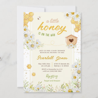 Hummel Bee Baby Dusche Little Honey Sweet Daisy Einladung