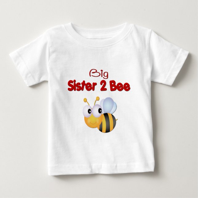 Hummel Bee Big Sister zu sein Baby T-shirt (Vorderseite)
