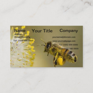 Hummel Bee Yellow Blume Visitenkarte
