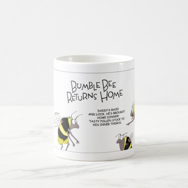 Hummel-Biene bringt Zuhause zurück Kaffeetasse (Mittel)