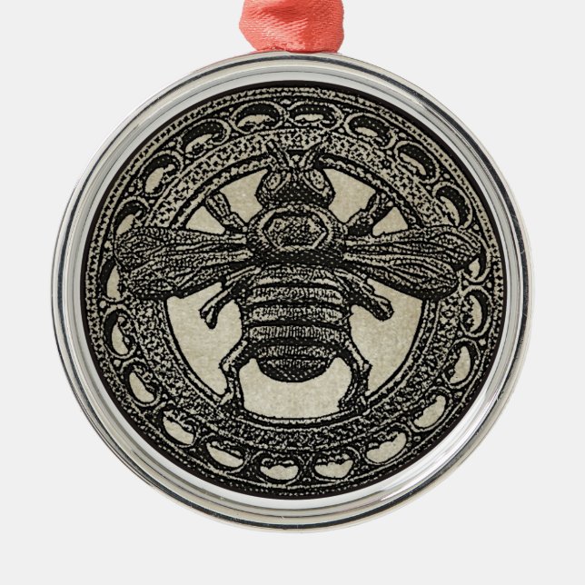 Hummel-Biene Silbernes Ornament (Vorne)