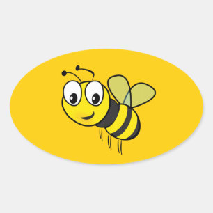 Hummel-Biene, Summen Ovaler Aufkleber