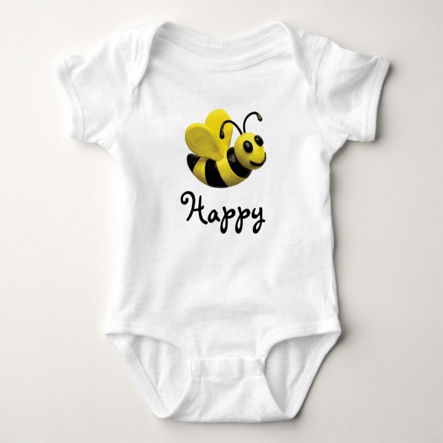 Hummel-Bienen-Baby-Dusche Baby Strampler (Vorderseite)