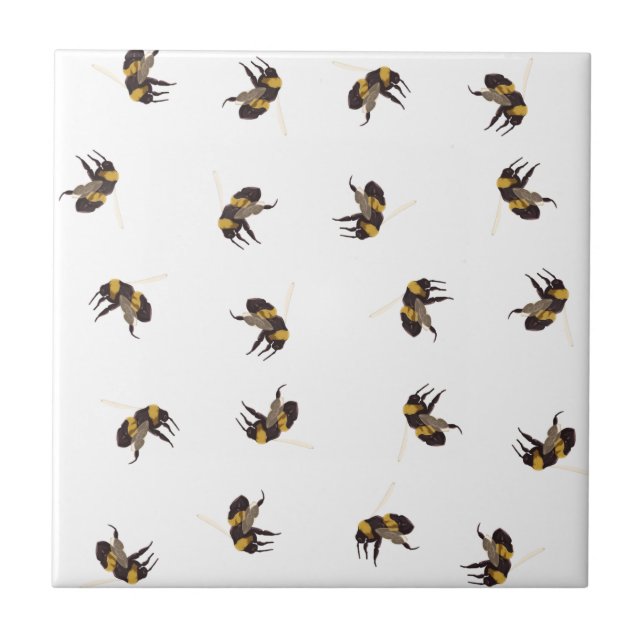 Hummel-Bienen Fliese (Vorderseite)