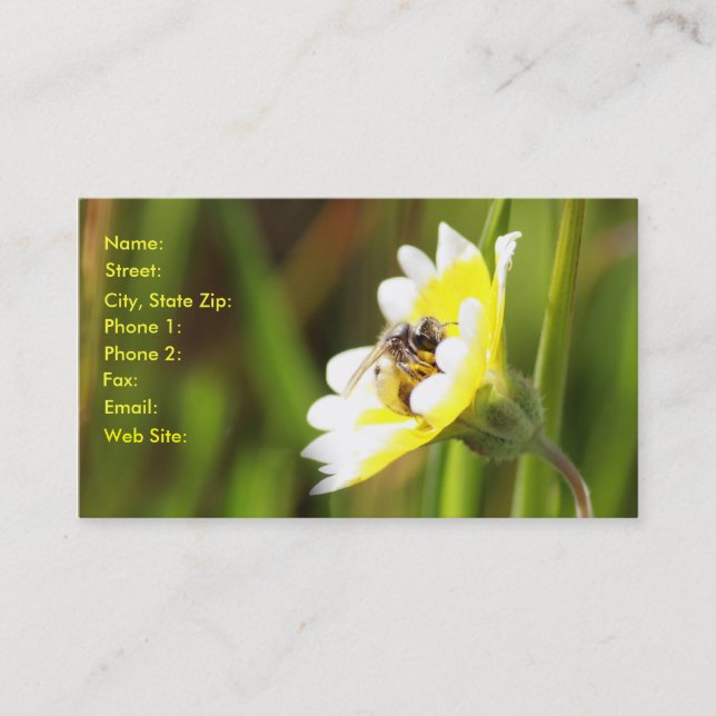 Hummel-Bienen-Geschäfts-Karte Visitenkarte (Vorderseite)