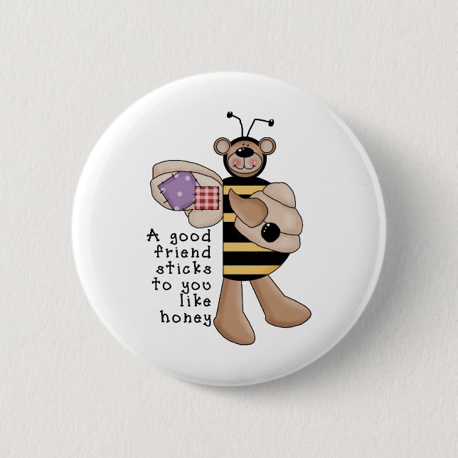 Hummel-Bienen-guter Freund Button (Vorderseite)