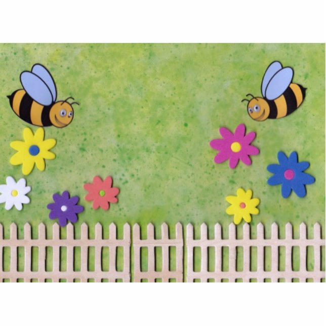 Hummel-Bienen-stehendes Bild Freistehende Fotoskulptur (Vorne)