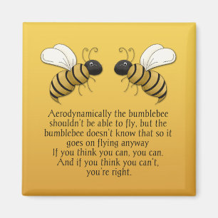 Hummel-Ermutigungs-Zitat-Magnet Magnet