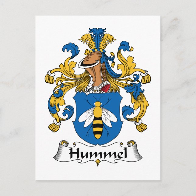 Hummel Familienwappen Postkarte (Vorderseite)