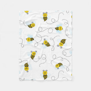 Hummel fliegt gelb schwarze Hummel Fleecedecke