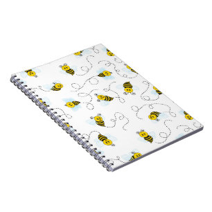 Hummel fliegt gelb schwarze Hummel Notizblock