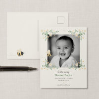 Hummel-Geburtsankündigung-Foto-Postkarte
