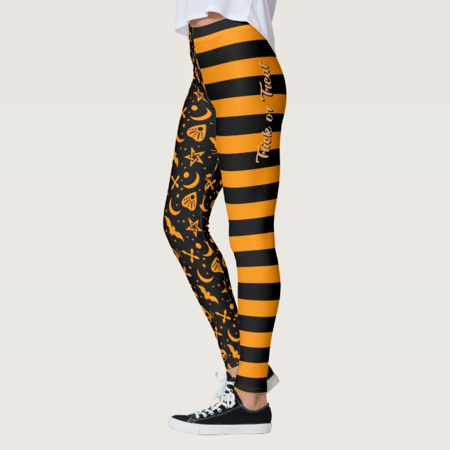Hummel gestreift Halloween Spooky Witch Planchet Leggings (Links)