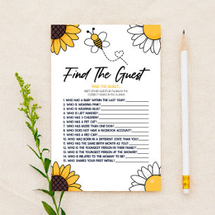 Hummel Honey Bee Finde das Guest Baby Shower Game Briefpapier