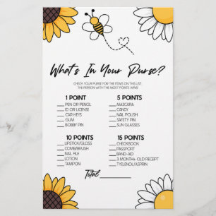 Hummel Honey Bee Was ist in Purse Baby Shower Game Briefpapier
