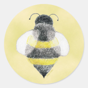 Hummel-Illustrations-Aufkleber Runder Aufkleber