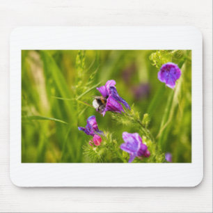 Hummel in Blüte - Natur- und Insektenfotografie Mousepad