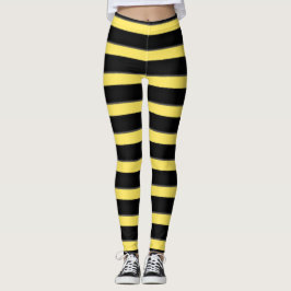 Hummel-inspiriertes schwarzes/gelbes leggings